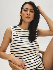 Striped French Terry Tank Top