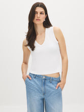 Cotton-Blend Rib Tank Top