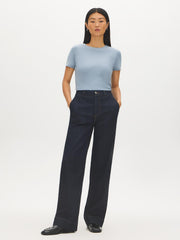 Double Layer Crew Neck Top