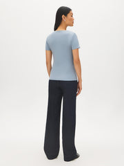 Double Layer Crew Neck Top