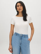 Cap Sleeve Boat Neck T-Shirt