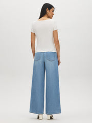Cap Sleeve Boat Neck T-Shirt