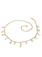Metal Chain Belt with Charms