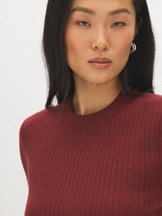Ribbed Crew Neck Sweater