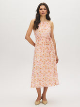 Floral Print Halter Midi Dress