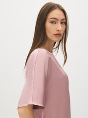 Dolman Sleeve Satin Front Top