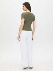 Asymmetrical Neck Melange Top