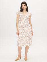 Floral Print Chiffon Midi Dress