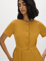 Peplum Button-Front Top