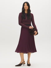 Pleated Chiffon Midi Skirt