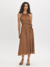 Polka Dot Halter Midi Dress