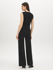 Sleeveless Zip-Front Vest Top