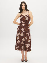 Floral Chiffon V-Neck Midi Dress
