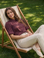 Matte Satin-Like Blouse