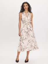 Printed Satin Halter Dress
