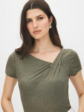 Asymmetrical Neck Melange Top