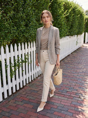 Ruched Sleeve Blazer