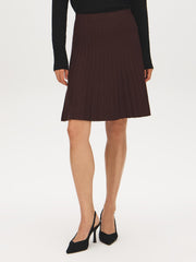 Pleated Sweater Mini Skirt