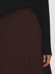 Pleated Sweater Mini Skirt