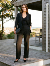 Striped One-Button Blazer