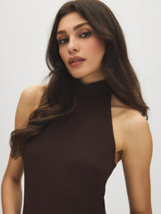 Sleeveless Halter Mock Neck Top