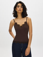 Lace Trim Spaghetti Strap Tank Top