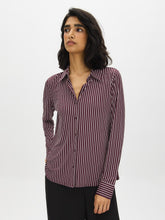 Striped Button-Up Blouse