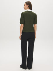 Collared Jacquard Sweater