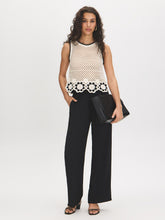 Floral Border Crochet Tank Top