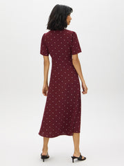 Polka Dot Flowy Midi Dress