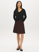 Pleated Sweater Mini Skirt
