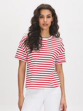 Striped Cotton Crew Neck Tee