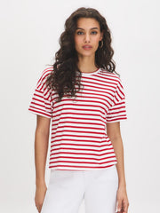 Striped Cotton Crew Neck Tee
