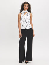 Polka Dot One-Shoulder Scarf Top