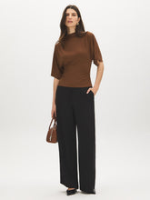 Funnel Neck Kimono Sleeve Top