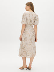 Floral Chiffon Midi Dress