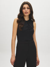 Sleeveless Mesh Insert Double Layer Top