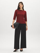Cloud Fleece Boat Neck Fitted Top