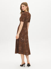 Paisley Print Flowy Midi Dress