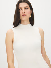 Sleeveless Funnel Neck Sweater