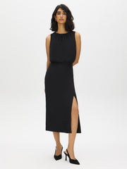 Sleeveless Midi Dress with Slit