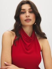 Cowl Neck Halter Top