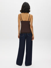 Lace Trim Spaghetti Strap Tank Top