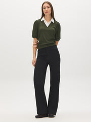 Collared Jacquard Sweater