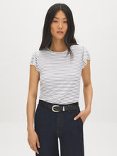 Striped Ruffle Sleeve Top