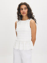Sleeveless Textured Peplum Top