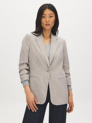 Ruched Sleeve Blazer