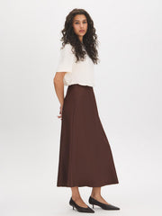 Satin Bias-Cut Skirt