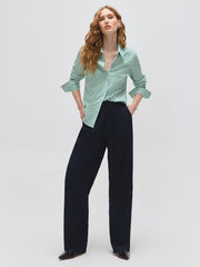 Striped Cotton-Blend Blouse