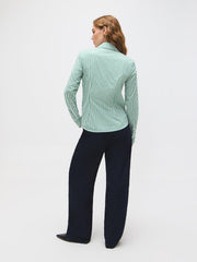Striped Cotton-Blend Blouse